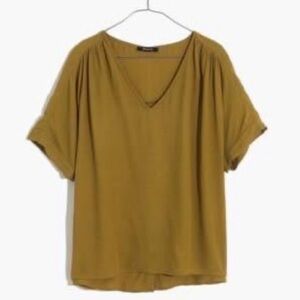 Madewell Drapey V-Neck Button-Back Top S
